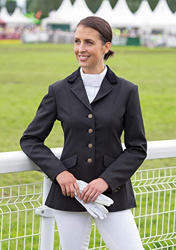Shires Aston Show – chaqueta de equitación para mujer en todos los tamaños y de color azul marino o negro, mujer, negro