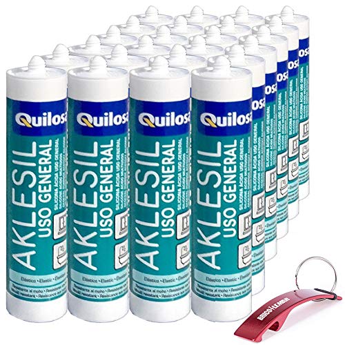Silicona Quilosa Transparente 24 Unidades (280ml) + Llavero Regalo Bricolemar Gratis! Silicona Quilosa Transparente 24 Unidades (280ml) + Llavero Regalo Bricolemar Gratis!