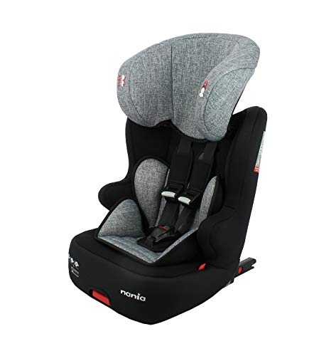 Silla de coche para Bebe isofix RACER grupo 1/2/3 (9-36kg) avec assise - con proteccion lateral -Nania Silver