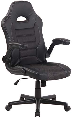 Silla Racing John En Cuero Sintético & Tejido En Tela I Silla Gamer Regulable En Altura & Giratoria I Silla De Oficina Acolchada I Color:, Color:Negro/Gris Silla Racing John En Cuero Sintético & Tejido En Tela I Silla Gamer Regulable En Altura & Giratoria I Silla De Oficina Acolchada I Color:, Color:Negro/Gris