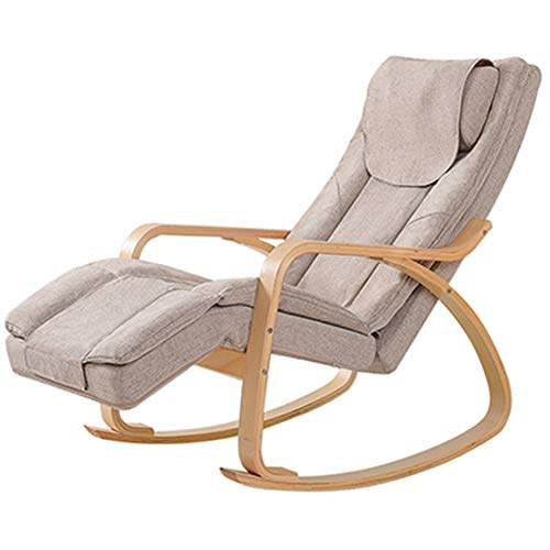 Sillón de Mecedora Shiatsu eléctrico Cuerpo Completo Reclinable con Gravedad Cero Silla Mecedora Heat - Sillón para Siesta, balcón Ocio para hogar Perezosa para Hombres Viejos Sillas relajadas