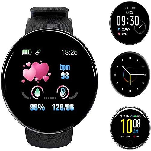 Smartwatch Fitness Tracker Watch Hombres Mujeres, 1.3 pulgadas Bluetooth Smart Watch Monitor de ritmo cardíaco Pantalla a color de muñeca Reloj deportivo Calorie Activity Tracker, para Android iOS