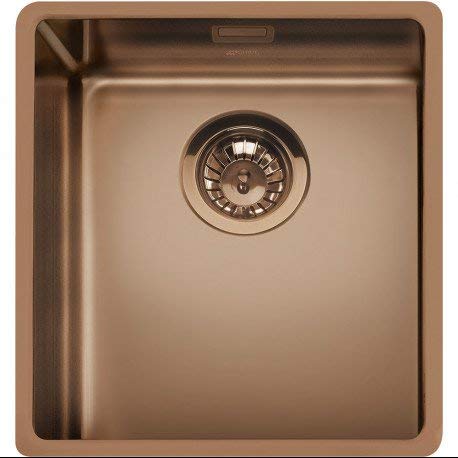 SMEG VSTR34CUX Mira - Fregadero de cocina colgante, acero inoxidable, cobre