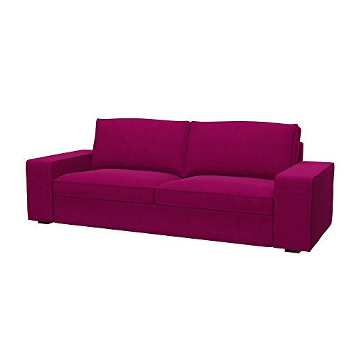 Soferia - IKEA KIVIK Funda para sofá Cama de 3 plazas, Elegance Dark Pink