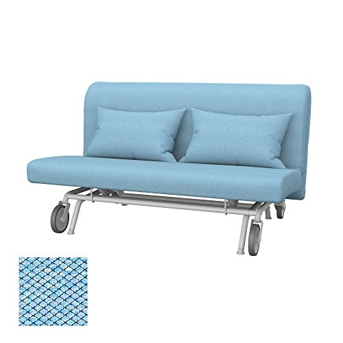Soferia - IKEA PS Funda para sofá Cama de 2 plazas, Nordic Blue