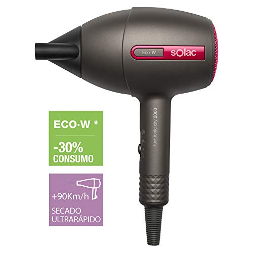 Solac Fast Ionic Dry 2000 - Secador de pelo con Tecnología Eco-W