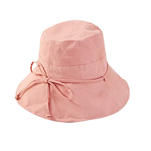 Sombrero del Sol de Las Mujeres Sombrero del Sol del Verano de ala Ancha Plegable Sombrero del Cubo del algodón de Las señoras Sombrero de la Playa Flojo (A Rosa) Sombrero del Sol de Las Mujeres Sombrero del Sol del Verano de ala Ancha Plegable Sombrero del Cubo del algodón de Las señoras Sombrero de la Playa Flojo (A Rosa)