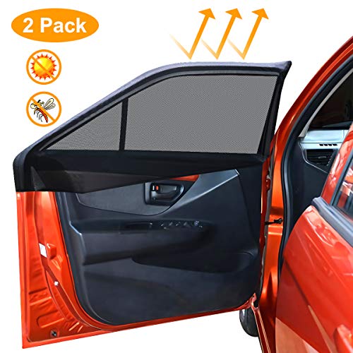 Sombrilla para ventana de coche, Tospanic (M) Sombrilla de coche Bloqueador protector de malla transpirable Ventanas traseras Protección UV máxima para bebés, niños, niños y perros