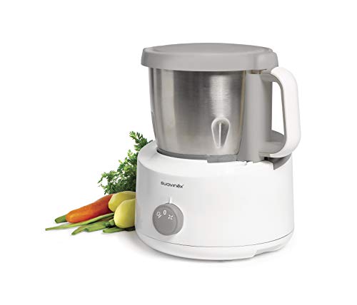 Suavinex - Robot de Cocina Bebé 5 en 1: Cocina, Tritura, Calienta, Descongela y Esteriliza. Super Rápido, Fácil de Usar y Limpiar. Jarra y Cuchillas de Acero Inoxidable Suavinex - Robot de Cocina Bebé 5 en 1: Cocina, Tritura, Calienta, Descongela y Esteriliza. Super Rápido, Fácil de Usar y Limpiar. Jarra y Cuchillas de Acero Inoxidable