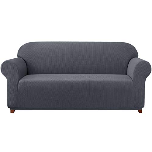 subrtex 1 Pieza Funda de Sofá Poliéster Elástica Cubierta de Asiento Forro de Sofá Doméstico (3 Plazas, Gris) subrtex 1 Pieza Funda de Sofá Poliéster Elástica Cubierta de Asiento Forro de Sofá Doméstico (3 Plazas, Gris)