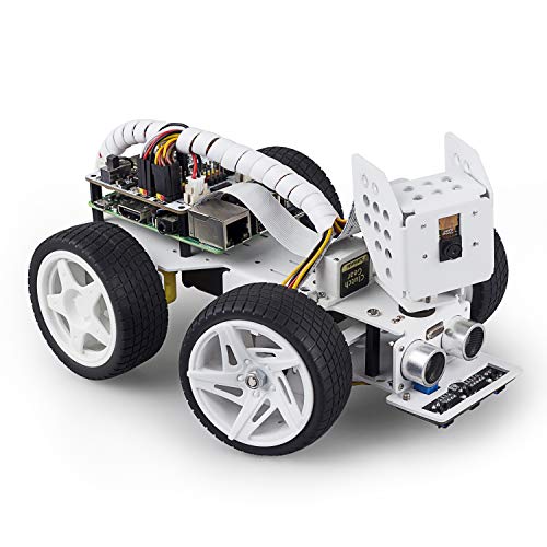 SUNFOUNDER Raspberry Pi Smart Car Kit con cámara - AI Robot Car Color Face Detection, Line Follow, Admite programación Visual Control Web para Pi 4B 3B + 3B 2B