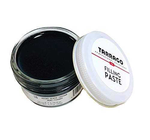 Tarrago | Filling Paste Jar 50ml | Pasta de Relleno para Reparar Cuero, Cuero Sintético y Goma (Negro 18)