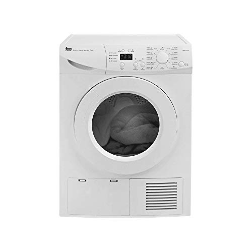 TEKA | Secadora de condensación electrónica de Capacidad 7 Kg con 3 temperaturas de secado 12 Programas | Eficiencia Energética B | 84.5 x 59.5 x 61.5 | Blanco TEKA | Secadora de condensación electrónica de Capacidad 7 Kg con 3 temperaturas de secado 12 Programas | Eficiencia Energética B | 84.5 x 59.5 x 61.5 | Blanco