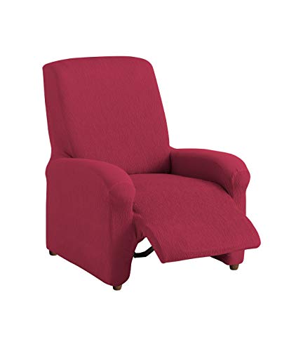 textil-home Funda de Sillón Elástica Relax Completo TEIDE, Tamaño 1 Plaza - Desde 70 a 100 cm. Color Rojo
