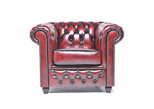The Chesterfield Brand - Sillón Chester Brighton Rojo Gastado - Hecho artesanal en cuero natural The Chesterfield Brand - Sillón Chester Brighton Rojo Gastado - Hecho artesanal en cuero natural