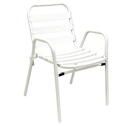thesecrethome.es Silla Aluminio Blanca. Ideal para TU JARDÍN O TERRAZA. (60 x 54 x 78 cm) thesecrethome.es Silla Aluminio Blanca. Ideal para TU JARDÍN O TERRAZA. (60 x 54 x 78 cm)