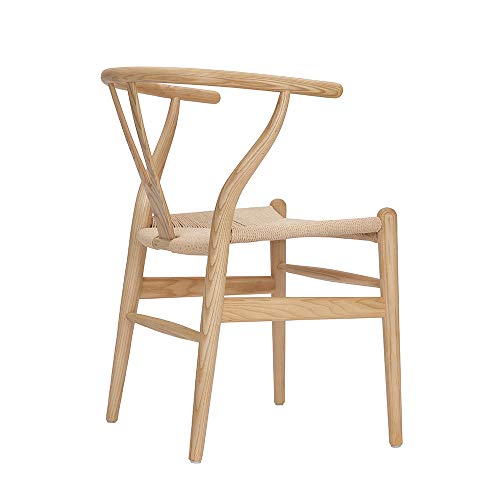 Tomile Wishbone Silla CH24 Silla de hueso de horquilla silla Y de comedor de madera maciza silla ratán sillón