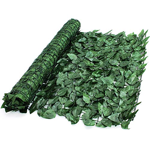True Products Ivy 1 x 3 m artificiales hiedra Screening paneles en rollo privacidad valla de jardín – verde