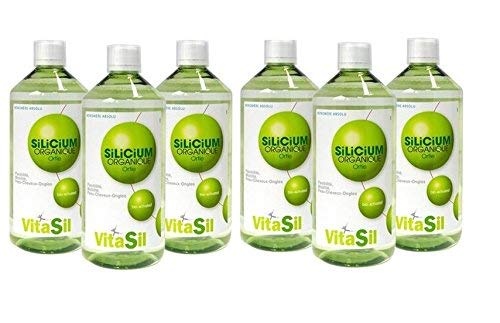 Vitasil – Silicio Orgánico bebible bioactivado – 6 frascos de 500 ml