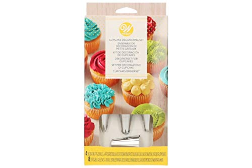 Wilton Set de decoración para Cupcakes, 12 Piezas, Acero Inoxidable