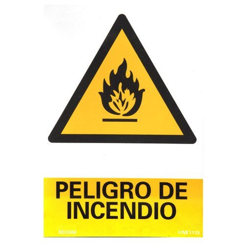 WOLFPACK LINEA PROFESIONAL 15051260 Cartel Peligro De Incendio 30x21