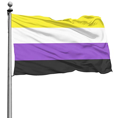 YeeATZ Genderqueer and Non-Binary Gender Identities 4x6 Foot Pride Flag - Vivid Color and Fade Proof - Double Stitched - Polyester Flags with Brass Grommets 4 X 6 Ft