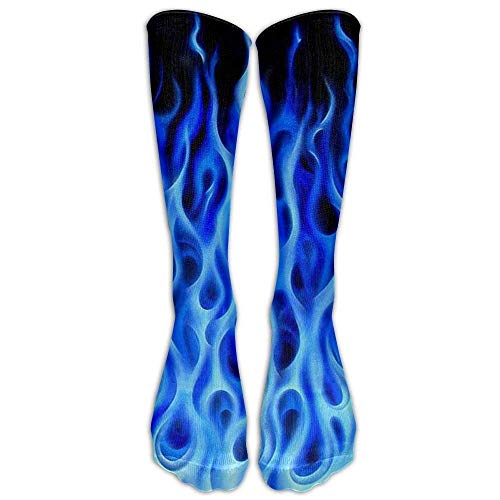 Yuanmeiju Flame Blue Classic For Women Or Man Soccer Knee High Sport Sock High Calcetines