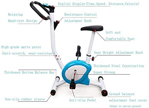 YYhkeby CHHD - Bicicleta de ejercicio para interiores y exteriores, para ejercicio cardiovascular, pantalla ajustable, altura del asiento, ideal para entrenamiento cardiovascular Jialele