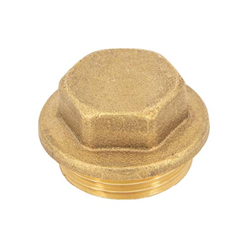 1/2" Tapón de latón hexagonal, rosca macho, tapón hexagonal, tope de salida, tapón ciego, adaptador, tapón de tubo, M 1/2" Tapón de latón hexagonal, rosca macho, tapón hexagonal, tope de salida, tapón ciego, adaptador, tapón de tubo, M