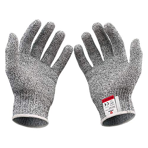 2 Pares Guante Anticorte, Grado de Comida Guantes Anticortes de Nivel 5 con Certificación EN 388, Guantes de Trabajo de Seguridad para Cocina, Carnicero, Jardinería, M 2 Pares Guante Anticorte, Grado de Comida Guantes Anticortes de Nivel 5 con Certificación EN 388, Guantes de Trabajo de Seguridad para Cocina, Carnicero, Jardinería, M