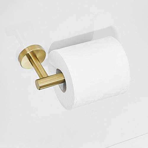 304 acero inoxidable papel higiénico portaherramientas rollo cepillado oro montado en la pared accesorios de baño
