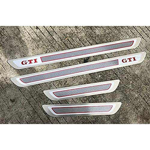 Acero inoxidable (4 piezas) Guarniciones de pedal Protectores de placas decoración estribos de coche para Golf 6 7 Mk6 Mk7 GTI 5 2009-2018,la cubierta del umbral antiarañazos modificación del coche Acero inoxidable (4 piezas) Guarniciones de pedal Protectores de placas decoración estribos de coche para Golf 6 7 Mk6 Mk7 GTI 5 2009-2018,la cubierta del umbral antiarañazos modificación del coche
