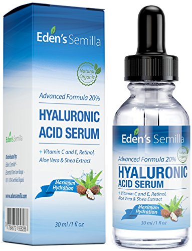 Ácido Hialurónico Serum - 30ml - Es el mejor anti-edad hidratante para el cutis. Ayuda a reducir las arrugas faciales. Contiene Vitamina C, Retinol y Vitamina E. Protección antioxidante que facilita la producción natural de colágeno, haciendo que la piel 