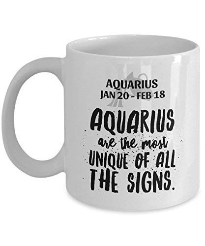 Acuario es el más singular de todos los signos. Del 20 de enero al 18 de febrero Tazas de café de regalo con cita divertida para amantes del zodiaco de Acuario, para feliz cumpleaños, gracias, feliz 1