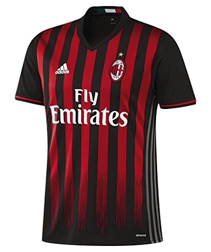 adidas H JSY Camiseta 1ª Equipación AC Milán, Hombre, Negro/Rojo (Negro/Rojvic/Granit), XL