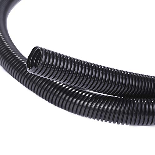 Alex Tech 7mm-3m 10mm-3m 13mm-3m Tubo Corrugado Flexible Tubo Protector de Cables para Cables Automotive Wires - Negro