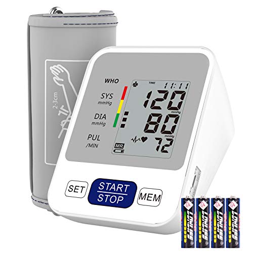 Annsky Tensiómetro de Brazo Digital, Automática de la Presión Arterial y pulso de frecuencia cardíaca detección,2 memorias de usuario (2 * 99),Batería incluida Annsky Tensiómetro de Brazo Digital, Automática de la Presión Arterial y pulso de frecuencia cardíaca detección,2 memorias de usuario (2 * 99),Batería incluida