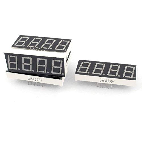 ARCELI 5 Piezas de Tubo de cátodo común de Pantalla Digital LED de 7 bits de 0.56"y 7 segmentos Rojo ARCELI 5 Piezas de Tubo de cátodo común de Pantalla Digital LED de 7 bits de 0.56"y 7 segmentos Rojo