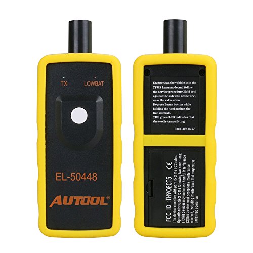 Autool EL-50448 - Herramienta de activación de sensor de presión de neumáticos para coche, reinicio de TPMS 315 MHz y 433 MHz