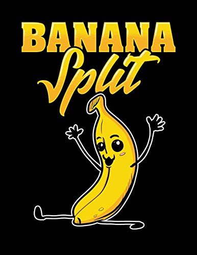 Banana Split: Cute Banana Split Gymnastics Blank Sketchbook to Draw and Paint (110 Empty Pages, 8.5" x 11")