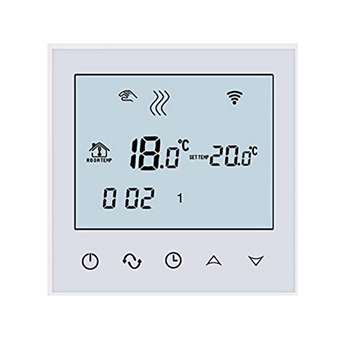 Beok TDS21WIFI-EP Termostato Digital Programable Para Calefacción Eléctrica Debajo Del Piso, Control De La Temperatura De La Habitación Con Teléfono Inteligente Blanco,Blanco,230.00 V