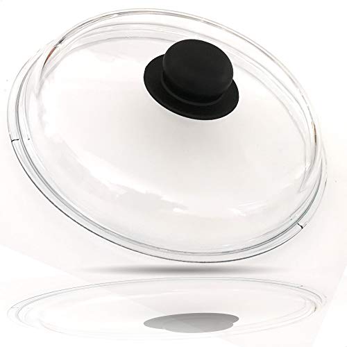 Berossi Tapa de cristal para olla y sartén de cristal de alta calidad | Tapa universal de cristal para olla y sartén de 20 cm