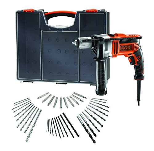 BLACK+DECKER KR806OA-QS - Taladro percutor 850W con 40 accesorios y organizador BLACK+DECKER KR806OA-QS - Taladro percutor 850W con 40 accesorios y organizador