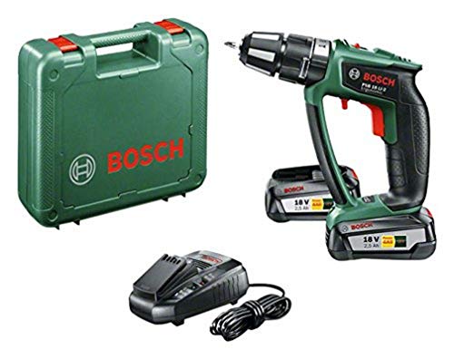 Bosch 0 603 9B0 301 Atornillador taladrador de percusión a batería de litio 45 W, 18 V, Negro, Verde, Percutor