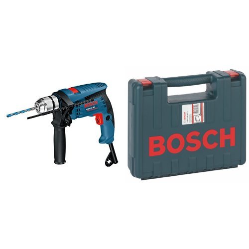Bosch GSB 13 RE Professional - Taladro percutor (600 W, 240 V) + 2 605 438 607 - Maletín de transporte, 350 x 294 x 105 mm, pack de 1