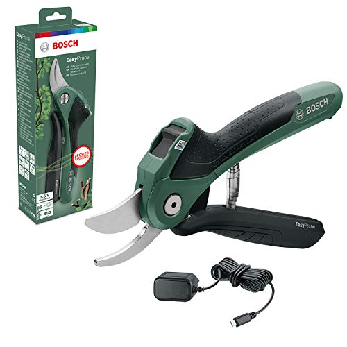 Bosch Lawn and Garden EasyPrune - Tijeras de podar a batería (batería de 3.6 V integrada, 450 cortes/carga de batería, en caja de cartón)