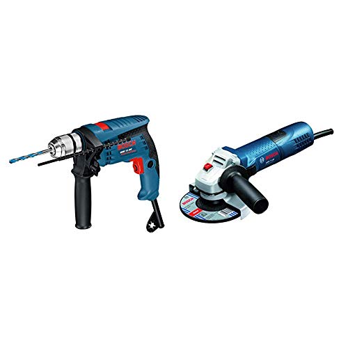 Bosch Professional GSB 13 RE - Taladro percutor, juego de accesorios, 600 W + Bosch Professional GWS 7-125 - Amoladora angular, diámetro de disco 125 mm Bosch Professional GSB 13 RE - Taladro percutor, juego de accesorios, 600 W + Bosch Professional GWS 7-125 - Amoladora angular, diámetro de disco 125 mm