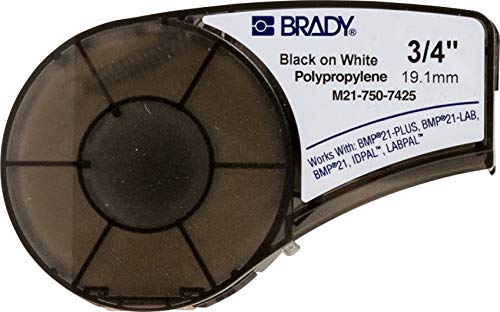 Brady Polypropylene Tape 19,05mm Black on White, M21-750-7425 (Black on White)