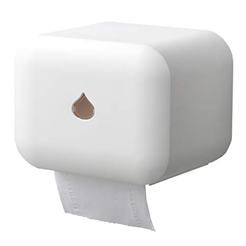 Busy Mom Soporte de papel higiénico adhesivo Autoadhesivo Impermeable Montado en la pared Baño Soporte de papel de cocina para teléfono inteligente (Blanco)