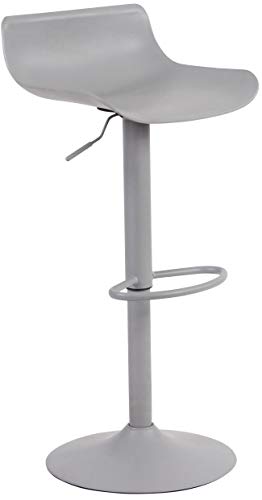 CLP Taburete Aveiro Con Estructura De Asiento En Polipropileno I Silla Alta Regulable En Altura & Giratorio I Color:, Color:gris CLP Taburete Aveiro Con Estructura De Asiento En Polipropileno I Silla Alta Regulable En Altura & Giratorio I Color:, Color:gris
